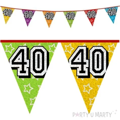 baner flagi urodziny holograficzne 40 boland 8 m