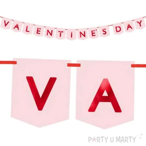 baner flagi valentines day walentynki partydeco 150 cm