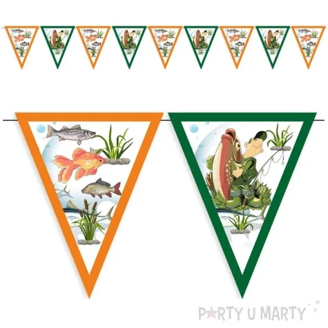 baner flagi wedkarza i zlota rybka mix 3 6 m
