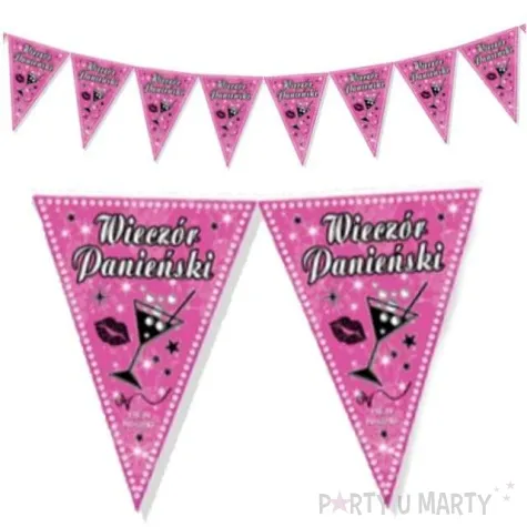 baner flagi wieczor panienski rozowy 2 m