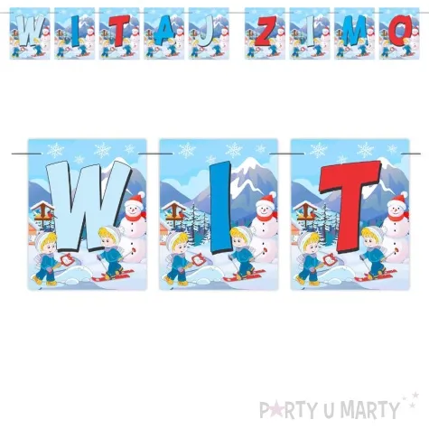 baner flagi witaj zimo zimowe szalenstwo mix 2 0 m