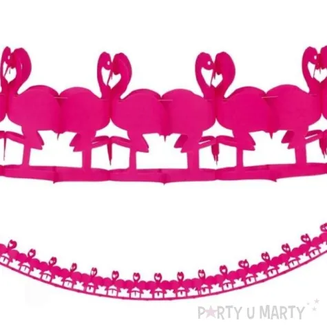 baner flamingi hawajskie rozowy guirca 300 cm