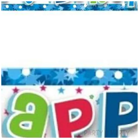 baner foliowy happy birthday niebieski godan 180 cm