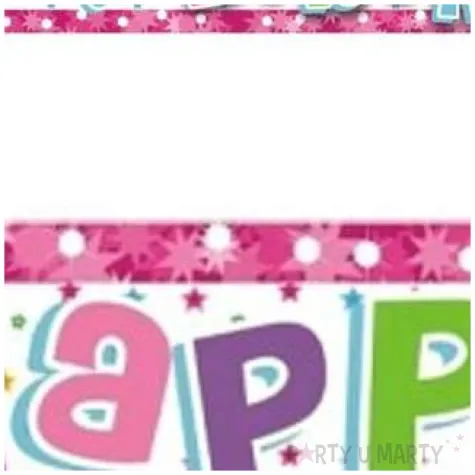 baner foliowy happy birthday rozowy godan 180 cm