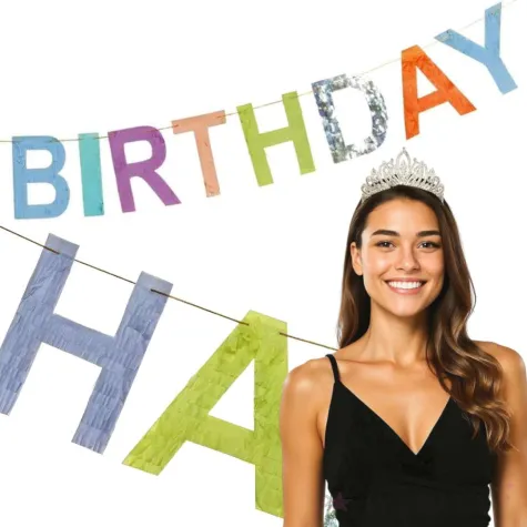 baner girlanda happy birthday dekoracja na urodziny partydeco 2 2 m