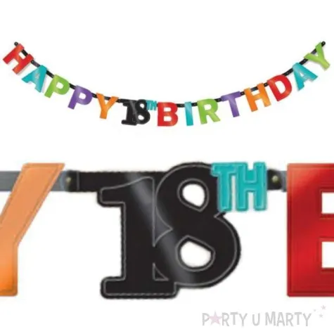baner happy 18th birthday 213 cm