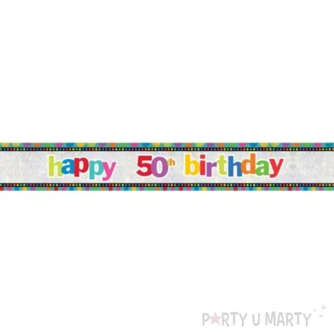 baner happy 50th birthday 12 6 x 270 cm 1 szt