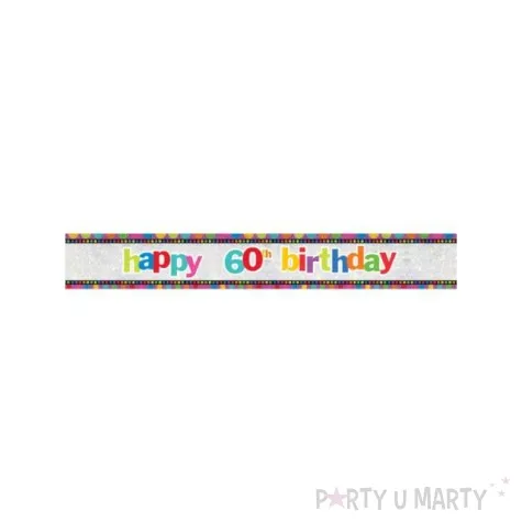 baner happy 60th birthday 12 6 x 270 cm 1 szt