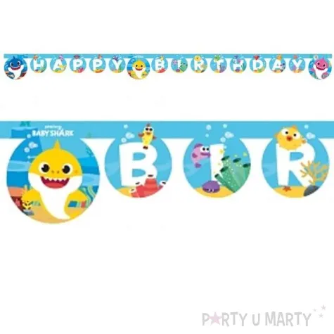 baner happy birthday baby shark procos