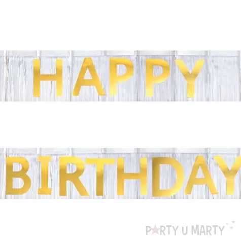 baner happy birthday fredzle bialo zloty partypal 200 x 18 cm