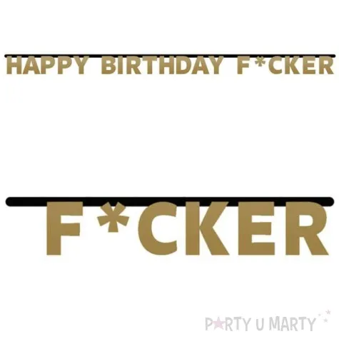 baner happy birthday fucker folat 300 cm