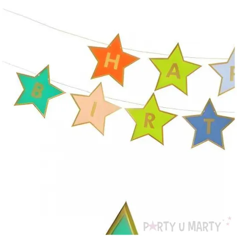 baner happy birthday gwiazdki partydeco 2 6 m