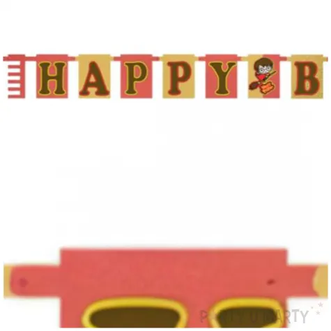 baner happy birthday harry potter czerwony zolty amscan 1 6 m