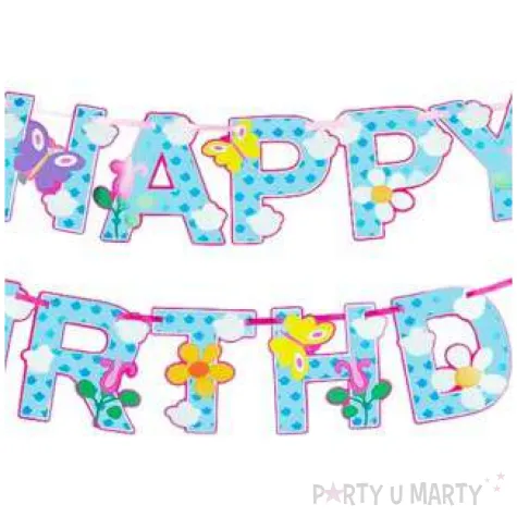 baner happy birthday jednorozce niebieski partypal 300 x 13 cm