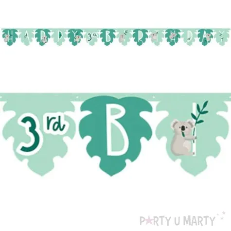 baner happy birthday koala personalizowany amscan 320 cm