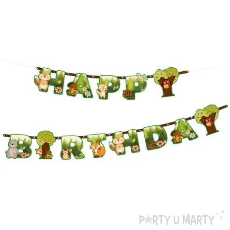 baner happy birthday lesni przyjaciele amscan 2 1 m