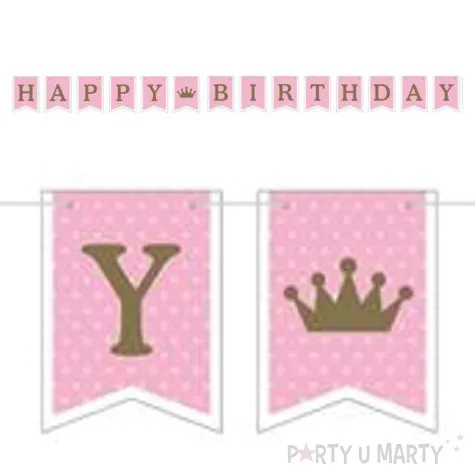 baner happy birthday little girl 180 cm