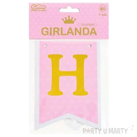 baner happy birthday little girl 180 cm