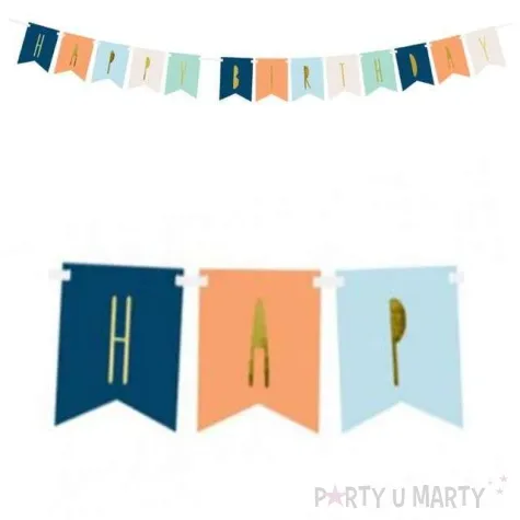 baner happy birthday mix 2 partydeco 140 cm