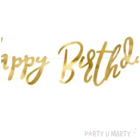 baner happy birthday partydeco 62x16 5 cm
