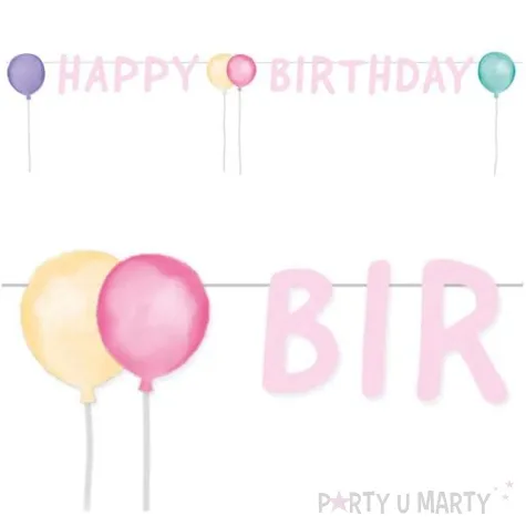 baner happy birthday pastel amscan 150 cm