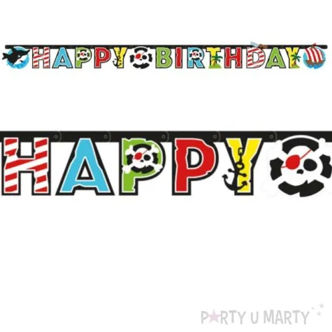baner happy birthday piracki amscan mix 180 cm