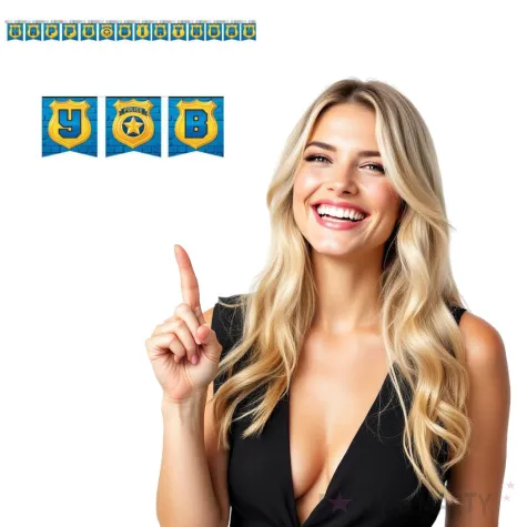 baner happy birthday police party godan 260 x 17 8 cm