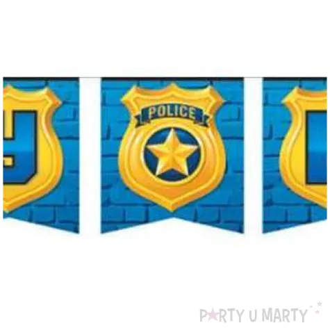 baner happy birthday police party godan 260 x 17 8 cm