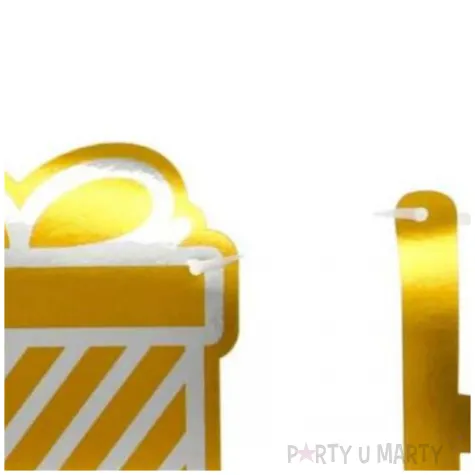 baner happy birthday shining glam zloty folat 2 m