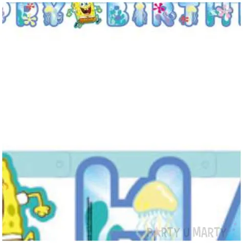 baner happy birthday spongebob amscan 79x12 cm
