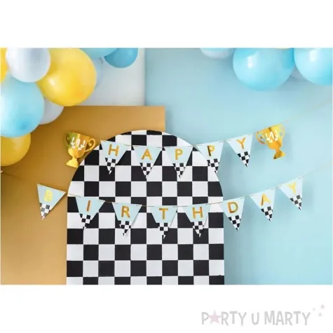 baner happy birthday szachownica partydeco 250 cm