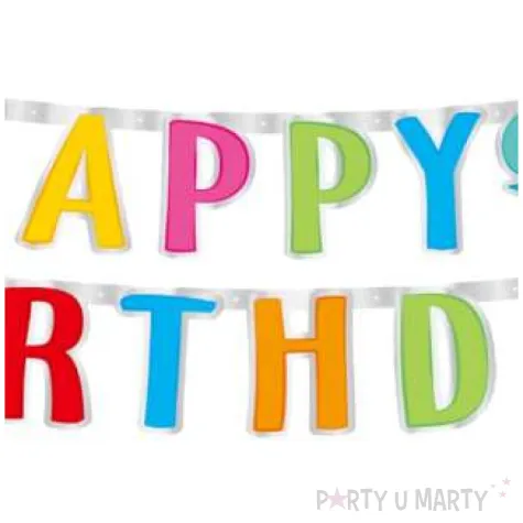 baner happy birthday wstazka mix godan 160 x 14 cm