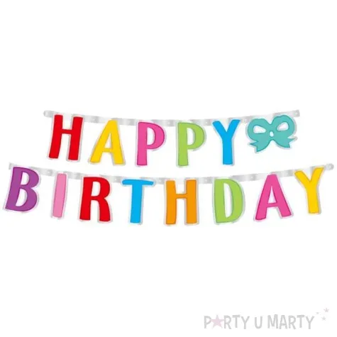 baner happy birthday wstazka mix godan 160 x 14 cm