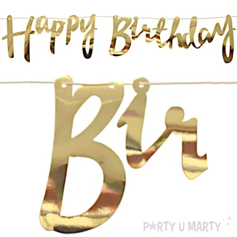 baner happy birthday zloty arpex 150 cm