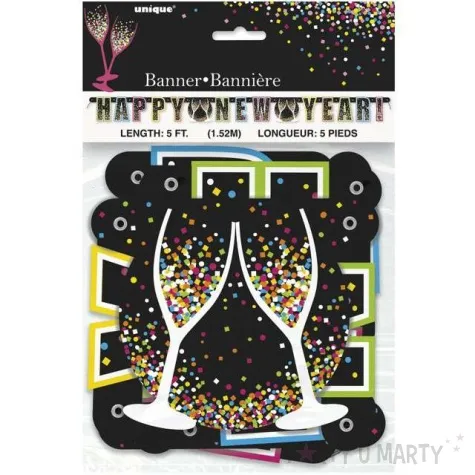baner happy new year konfetti unique 3 6 m