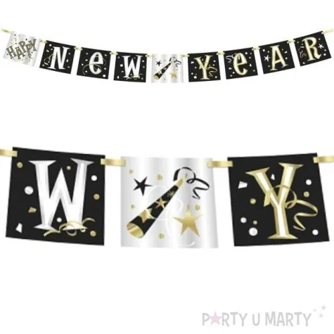 baner happy new year unique 150 cm