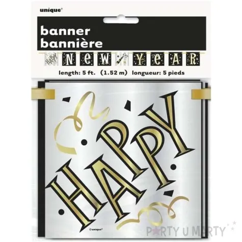 baner happy new year unique 150 cm
