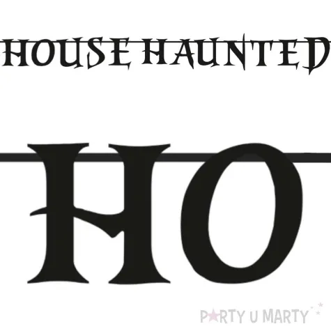 baner haunted house halloween czarny congee 5 m