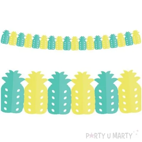 baner hawajskie ananasy zielony mix godan 360 cm