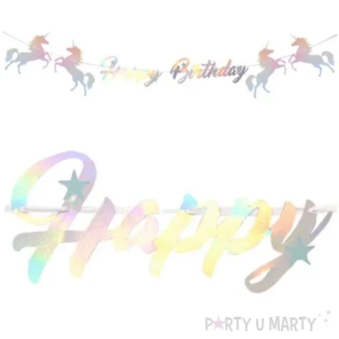 baner jednorozec happy birthday arpex 160 cm