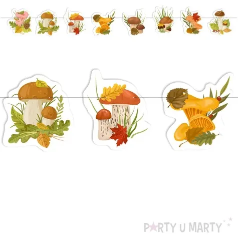 baner jesienne grzybki mix kolor 2 2 m