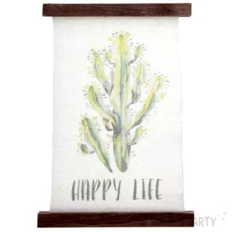 baner kaktus happy life santex 23 x 34 cm