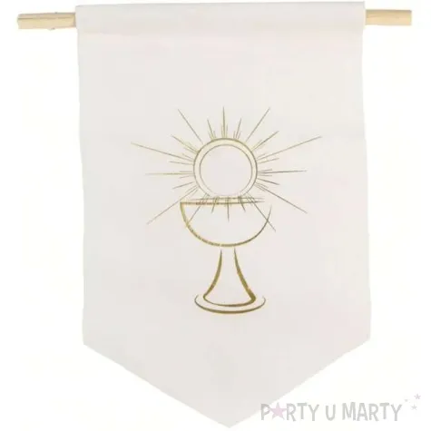 baner komunia swieta hostia zloty chaks 25x27 cm