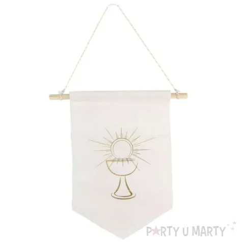 baner komunia swieta hostia zloty chaks 25x27 cm