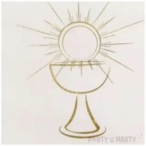 baner komunia swieta hostia zloty chaks 25x27 cm