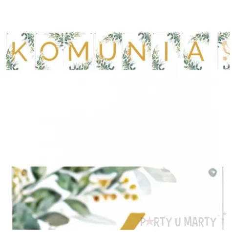 baner komunia swieta z golabkami eukaliptus czakos 3 5 m