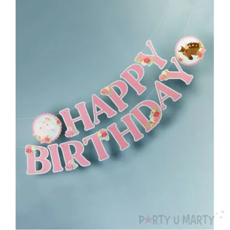 baner konie happy birthday pd horses pd party 250 cm