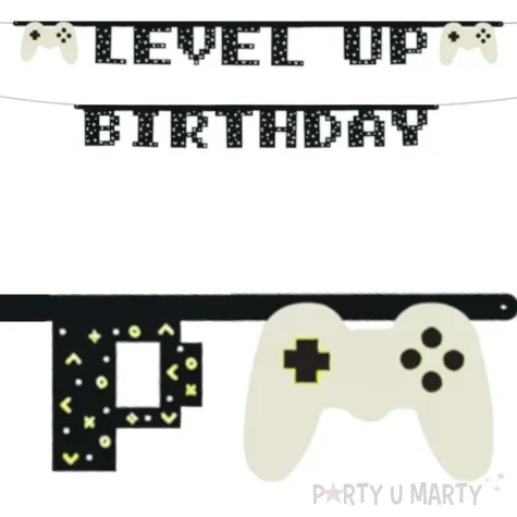 baner level up birthday partydeco 250 cm