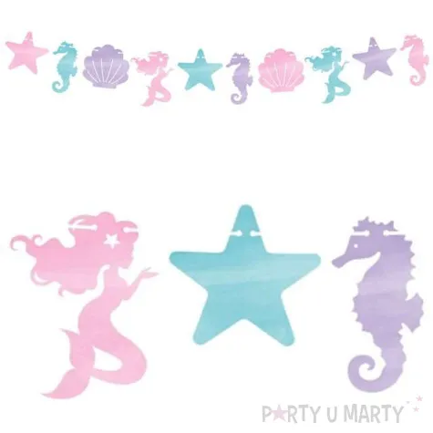 baner mermaid shine creative converting 182 cm