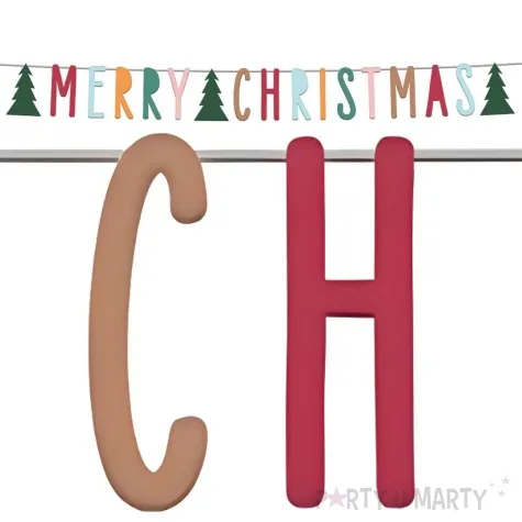 baner merry christmas holly jolly folat 1 5 m